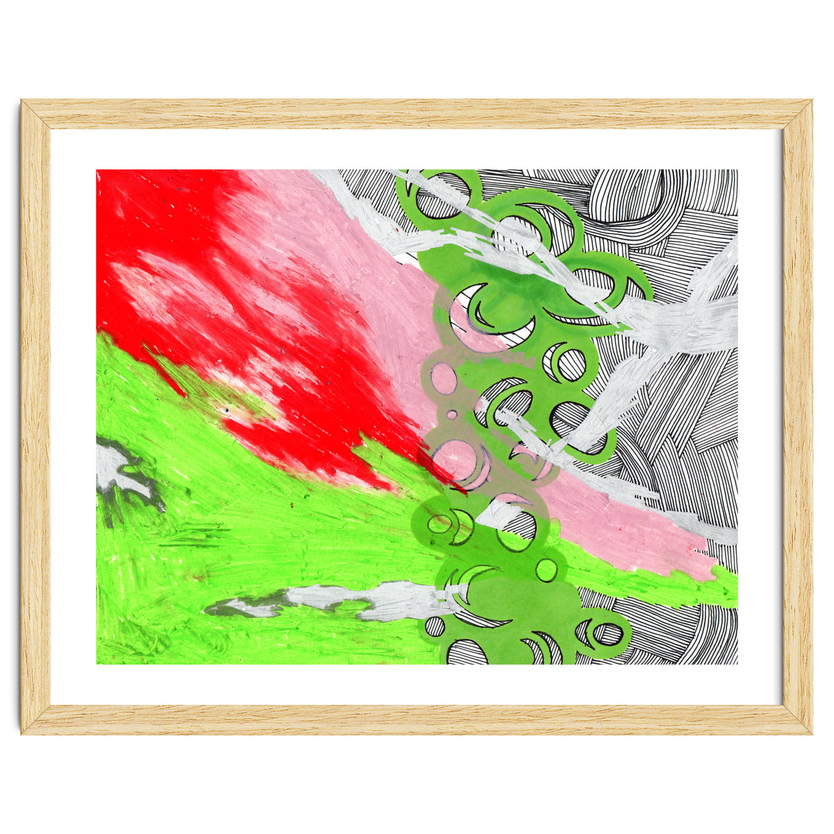 Green and Pink Spill