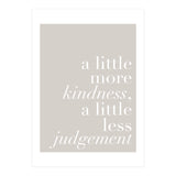A Little More Kindness A Little Less Judgement Beige (Print Only) thumbnail