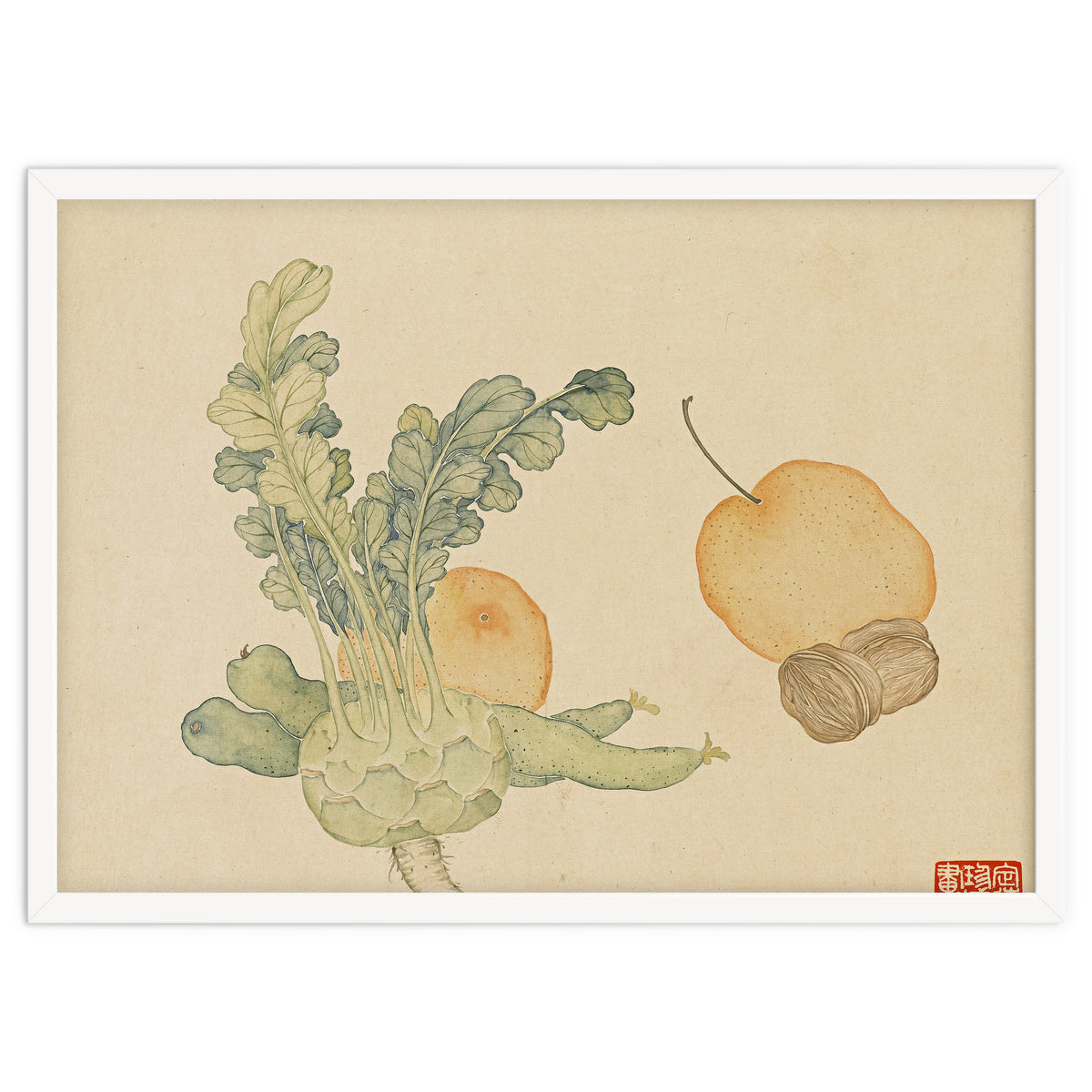 Wang Chengpi ~flowers And Vegetables, Vegetables, Fruits, Epiphyllum, Pears, Peppers