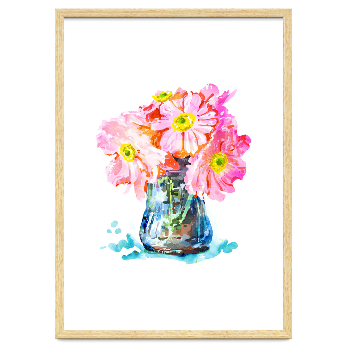 Watercolor Flower Pot