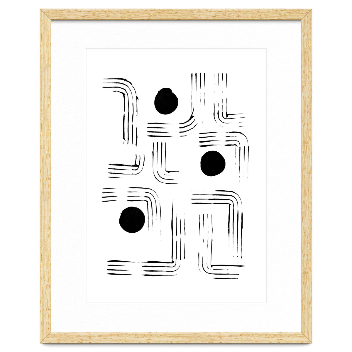 Mid-Century Modern Monochrome Print #1
