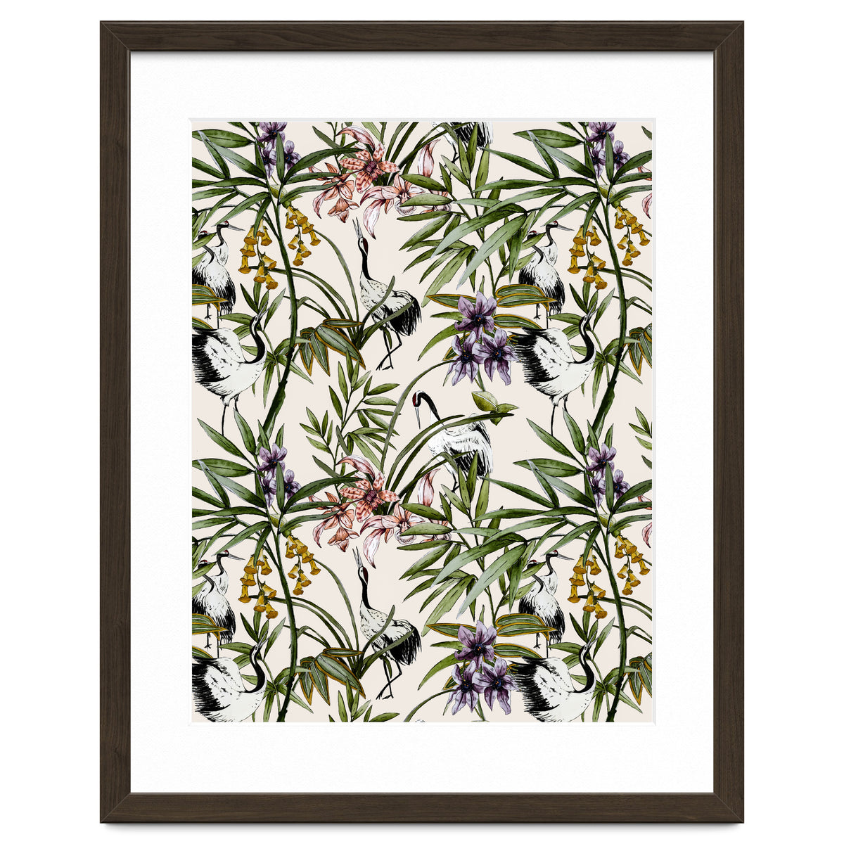 Asian crane pattern - 02