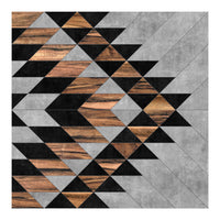 Urban Tribal Pattern No.10 - Concrete and Wood (Print Only)