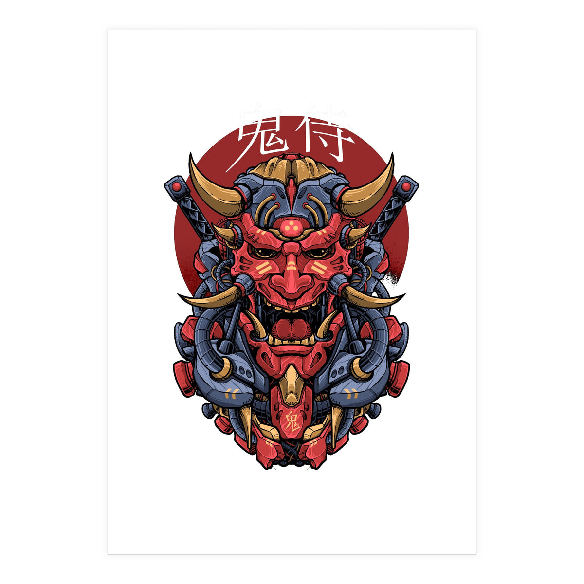 Japanese Oni Samurai (Print Only)