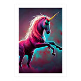 Dark Rainbow Gothic Unicorn AI created digital art (Print Only) thumbnail