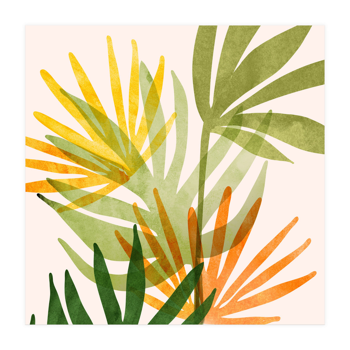Modern Tropical Abstract Bouquet (Print Only)