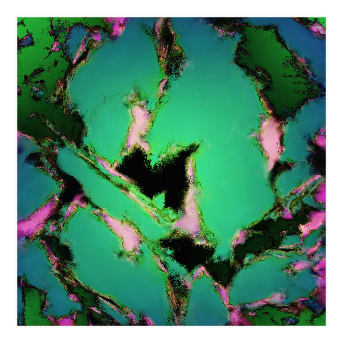 A Working Turquoise Engine (Print Only)