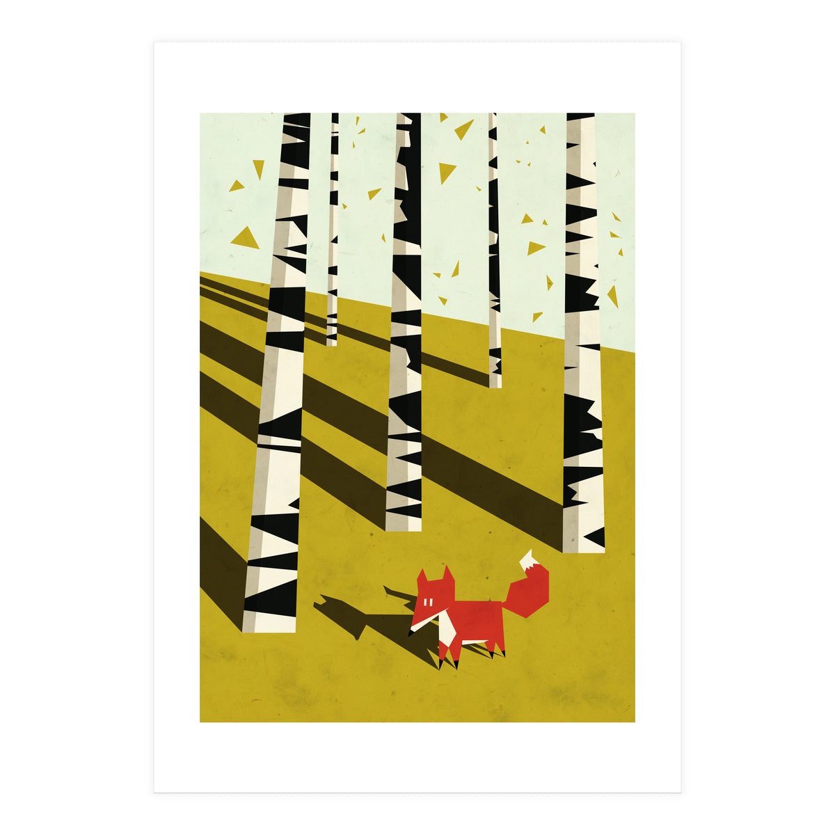 Fox In Birchland (Print Only)