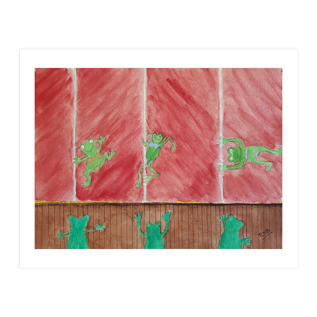 Pole-dancing Frogs (Print Only)