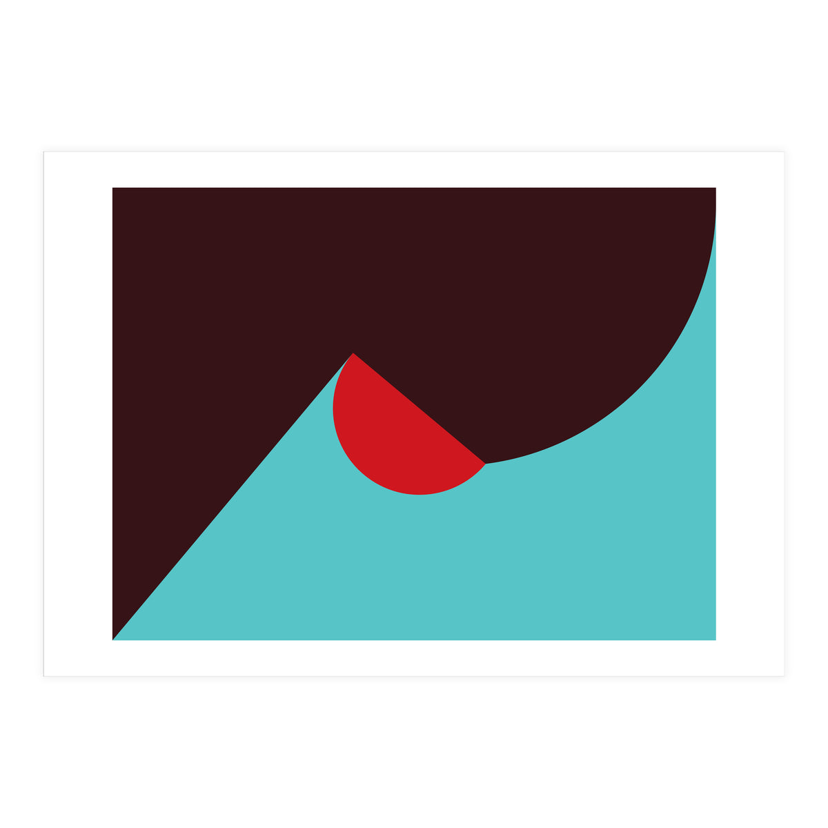 Geometric Shapes No. 8 - blue, purple & red (Print Only)