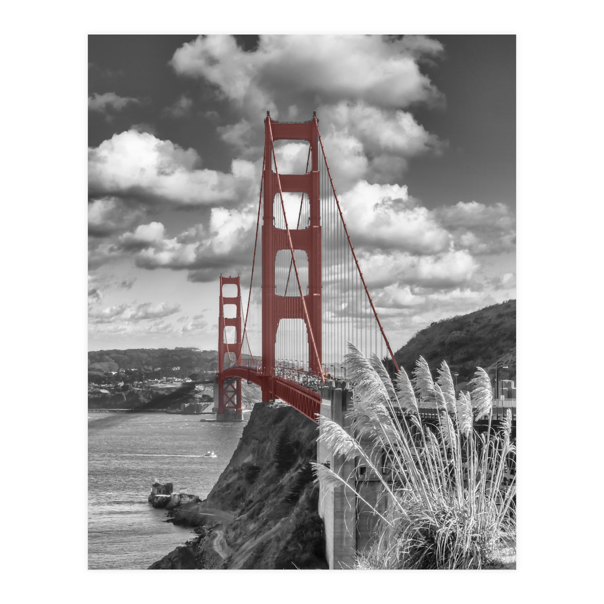 SAN FRANCISCO Golden Gate Bridge | colorkey  (Print Only)