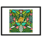 Cheetah Couple Illustration, Wild Cat Jungle Nature, Mandala Painting, Wildlife Tropical Tiger thumbnail