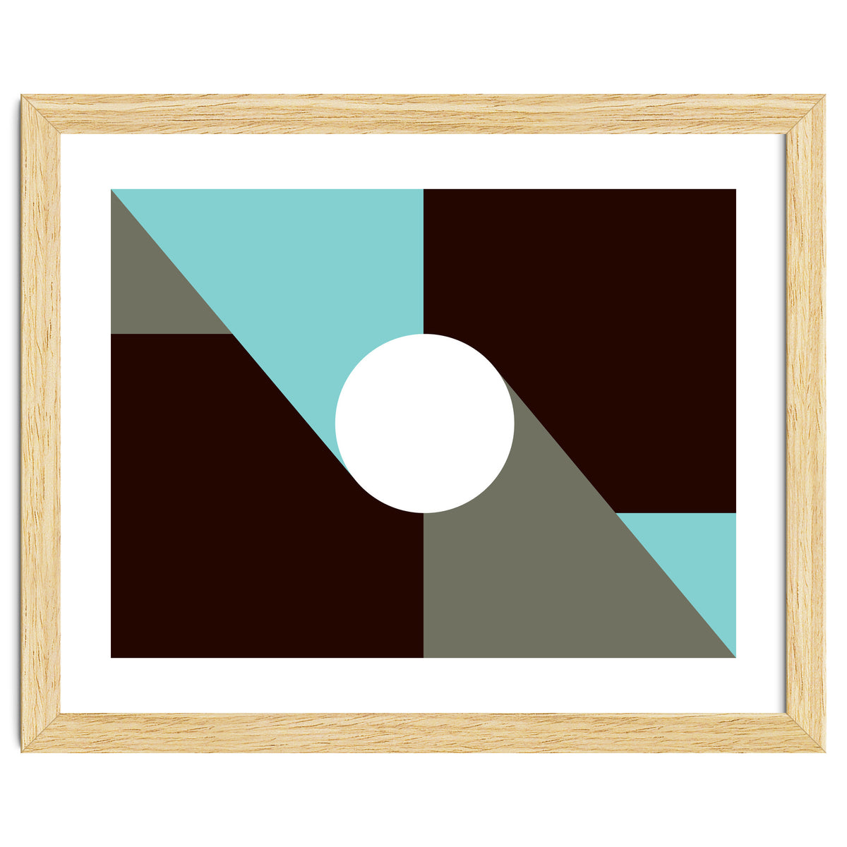 Geometric Shapes No. 29 - baby blue & grey