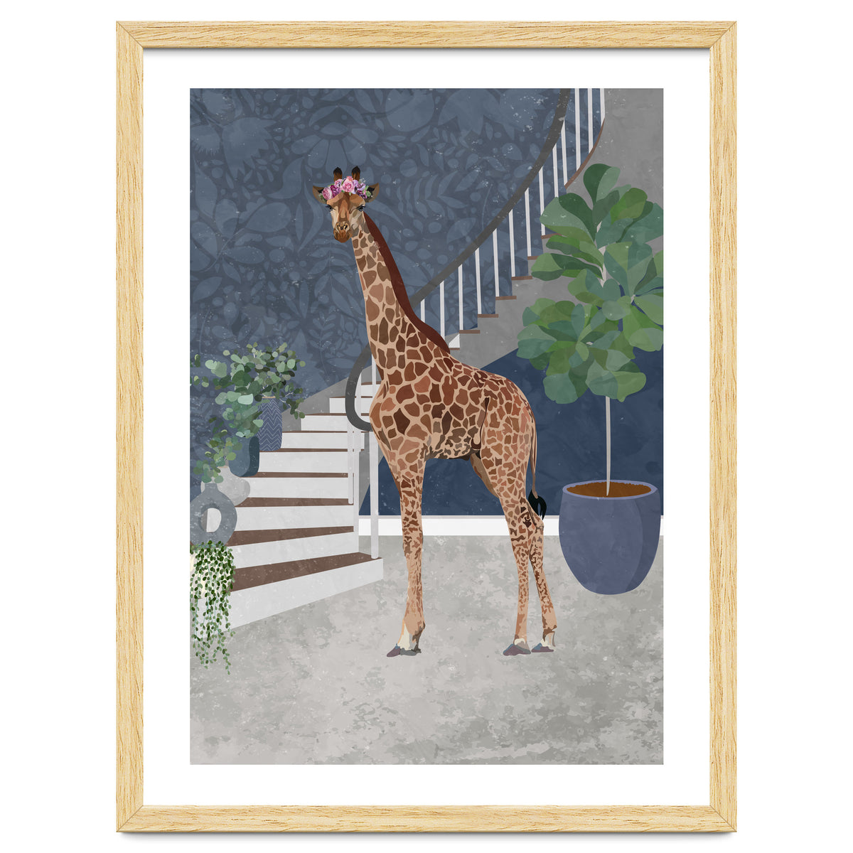 Giraffe in a Victorian House