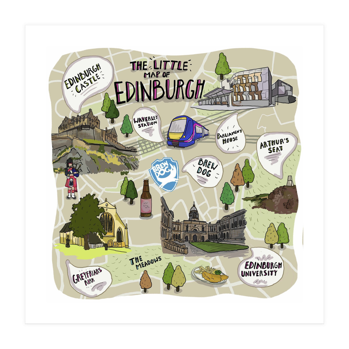 The Little Map of Edinburgh (Print Only)