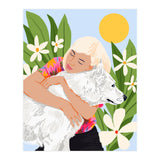 All You Need Is Love & A Dog | Pets Urban Jungle Bohemian Woman Illustration (Print Only) thumbnail