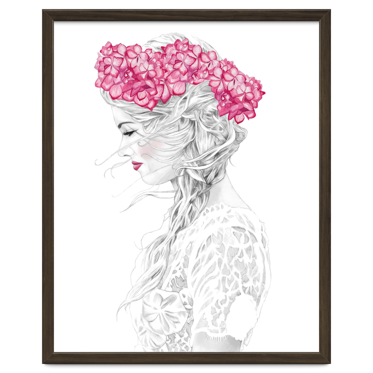Pink Hydrangea Girl