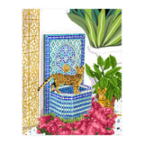 Royal Bengal Cats | Palace Pets & Architecture Building | Exotic Travel Urban Jungle Terrazzo Tiles (Print Only) thumbnail