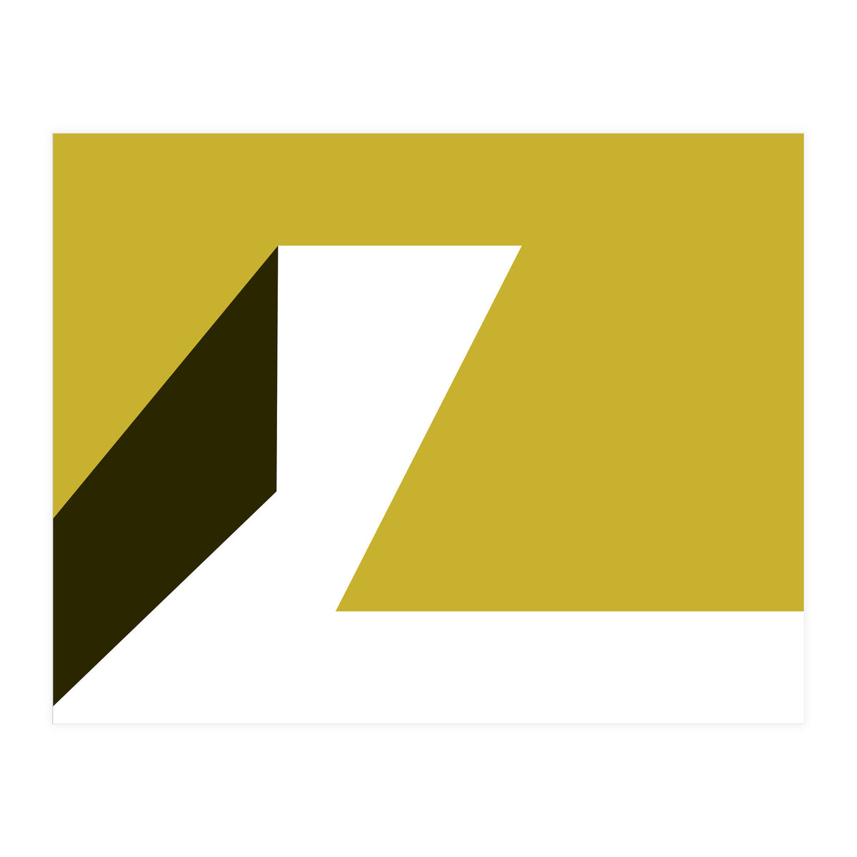 Geometric Shapes No. 78 - mustard, black & white (Print Only)