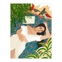 Beach. Read. Sleep. | Boho Woman Sea Beachy Travel | Summer Birds Sand Picnic Ocean Vacation (Print Only)