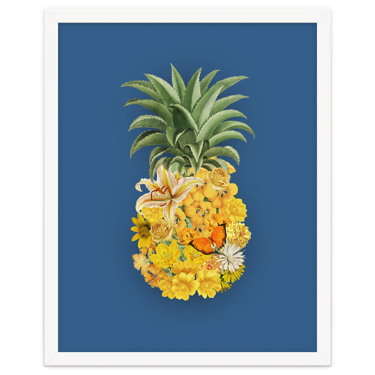 Pineapple Floral Blue