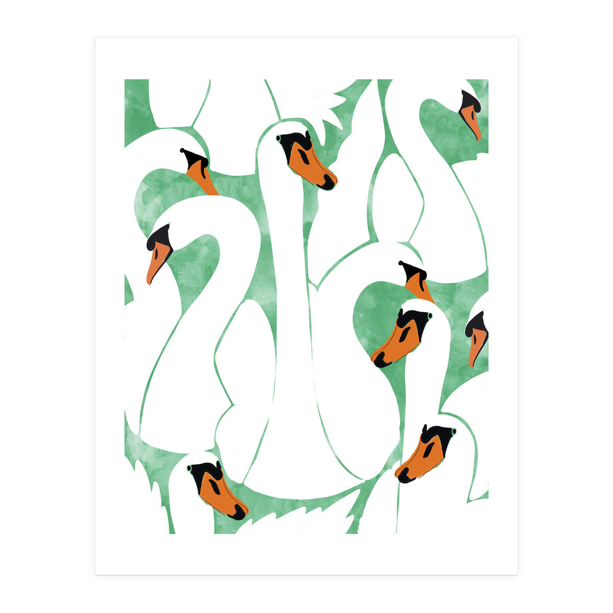 White Calm Was Born Into A Swan (Print Only)