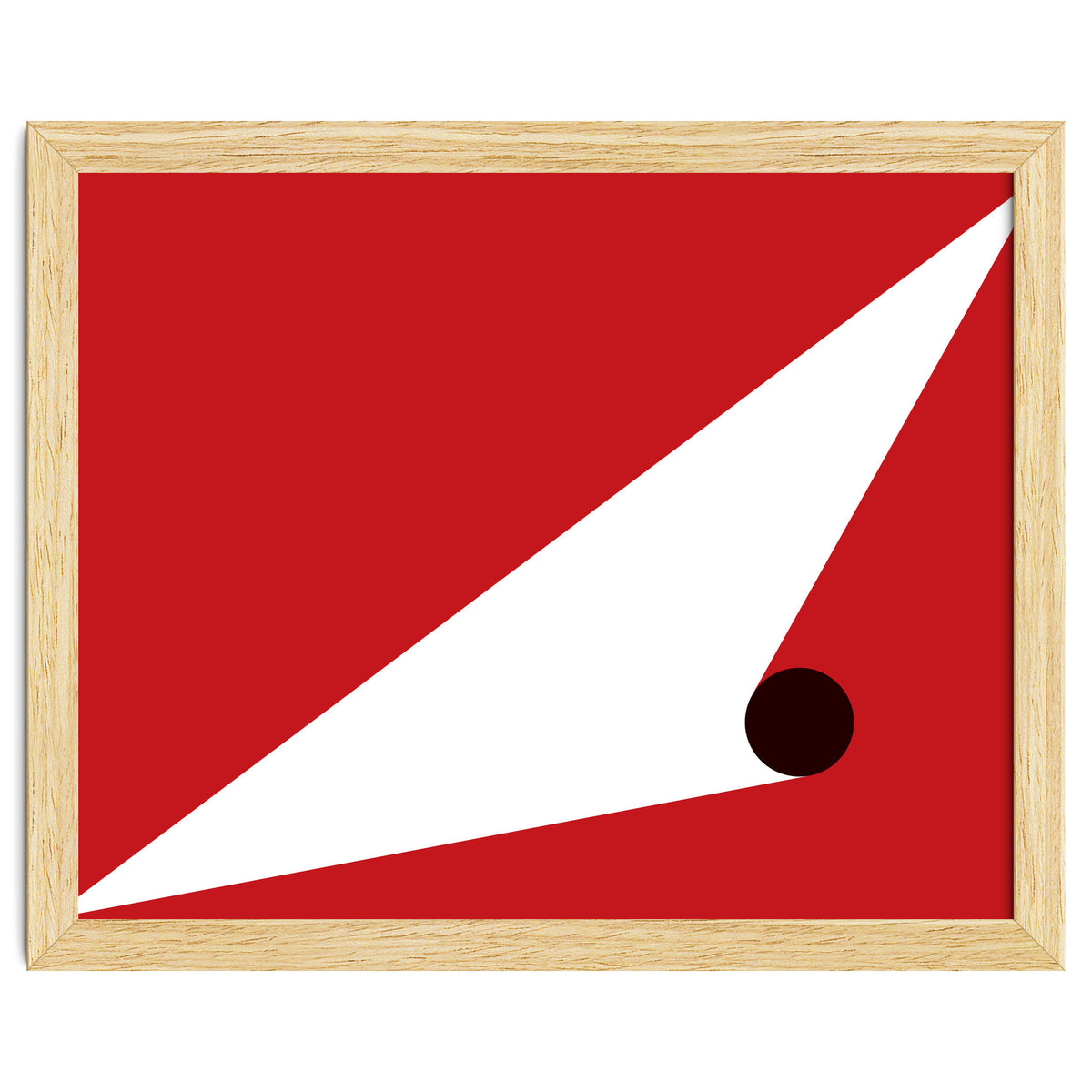 Geometric Shapes No. 71 - red, white & black