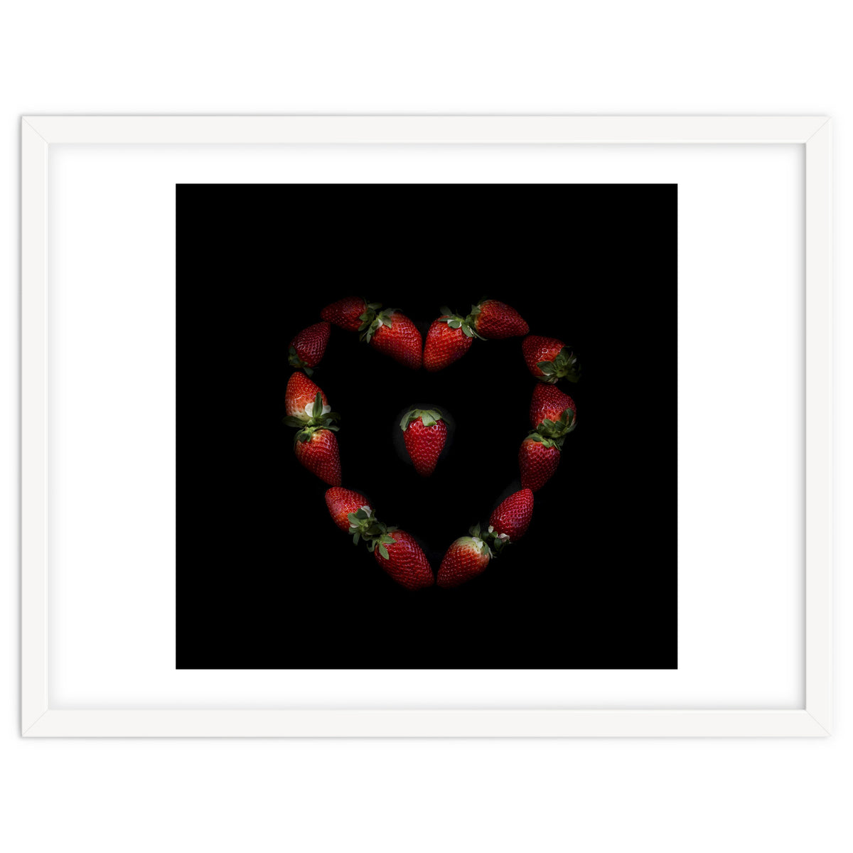 Heart of strawberries