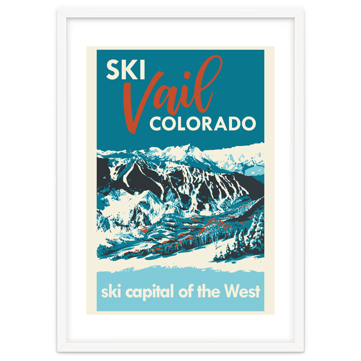 Vintage Vail ski poster