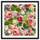 Vintage Botanical, Blush Floral Rose Illustration, Nature Plants Bohemian Painting, Royal Garden thumbnail