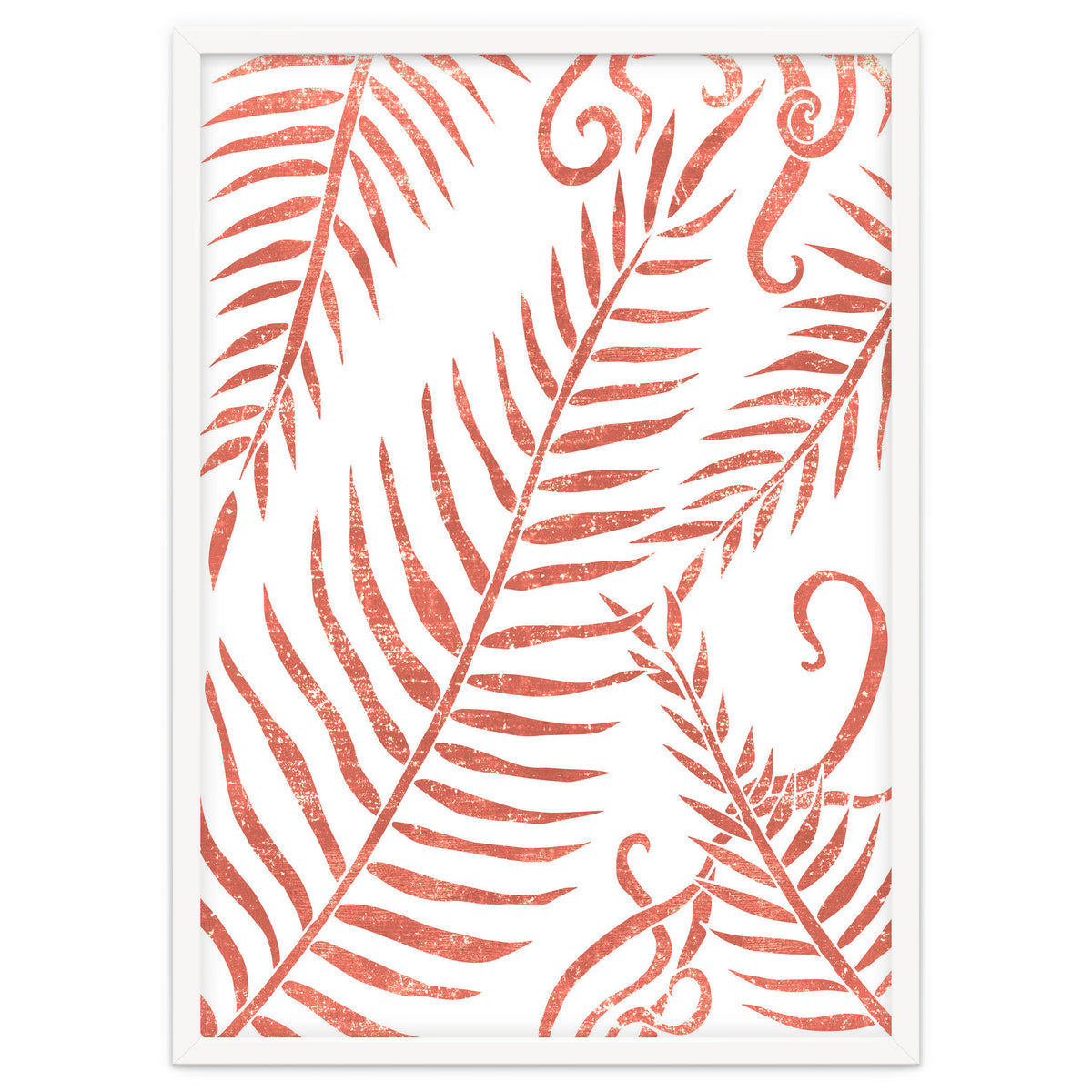 Abstract Terracotta Leaves 2 - Burnt Orange