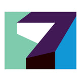 Geometric Shapes No. 60 - purple, mint & purple (Print Only) thumbnail