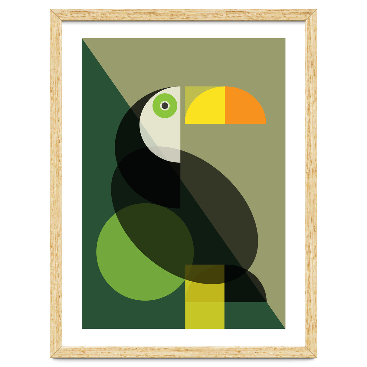 Mid Century Geometric Toucan