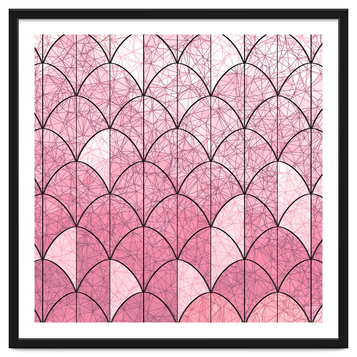 Mermaid scales pink and black