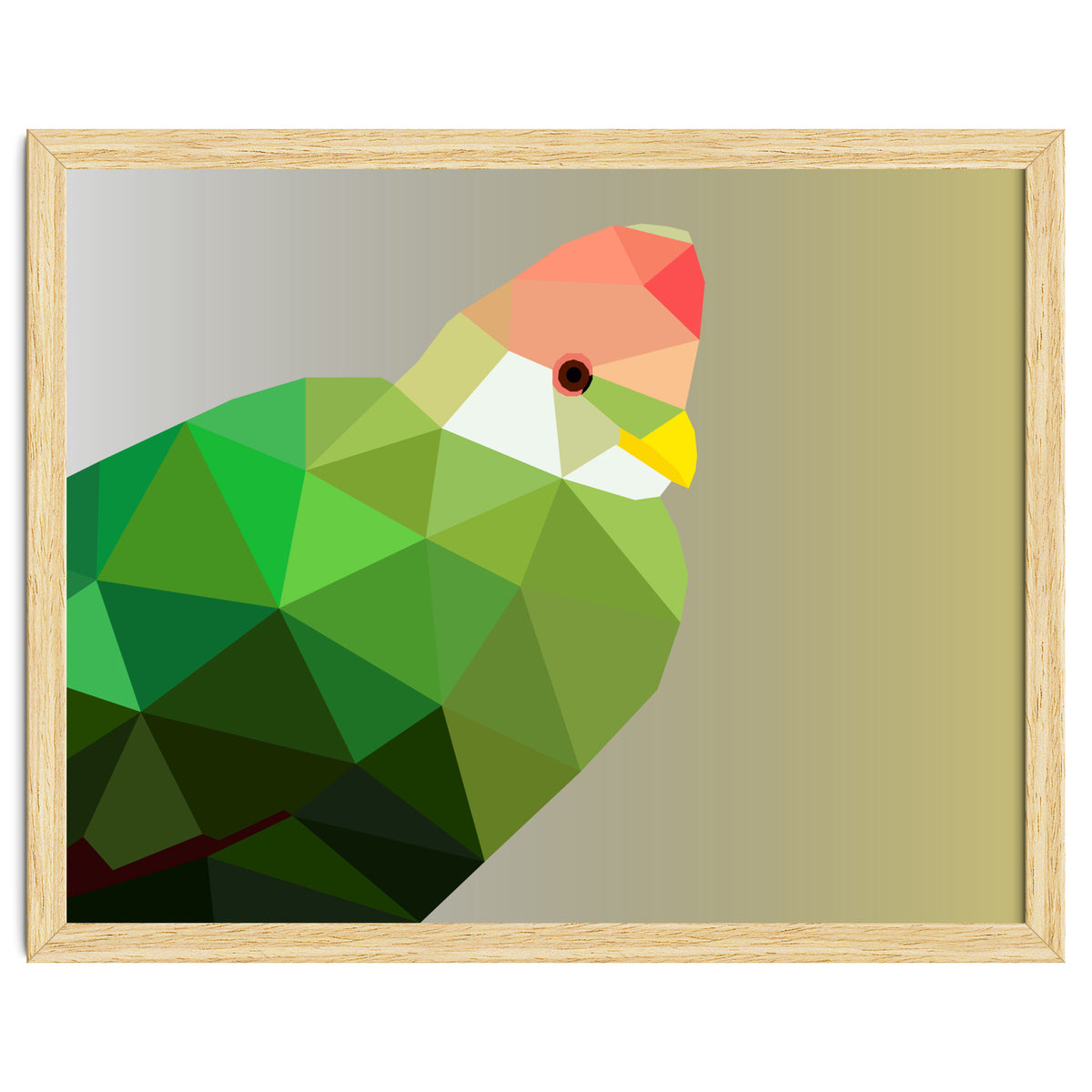 Red Crested Turaco Low Poly Art