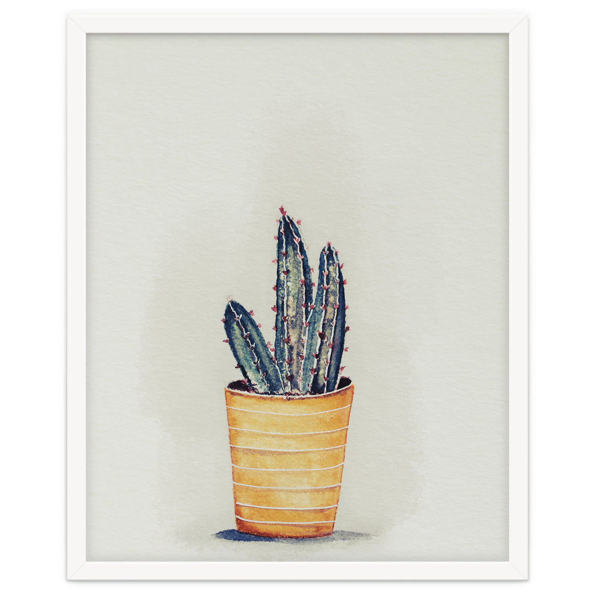 Cactus in yellow pot