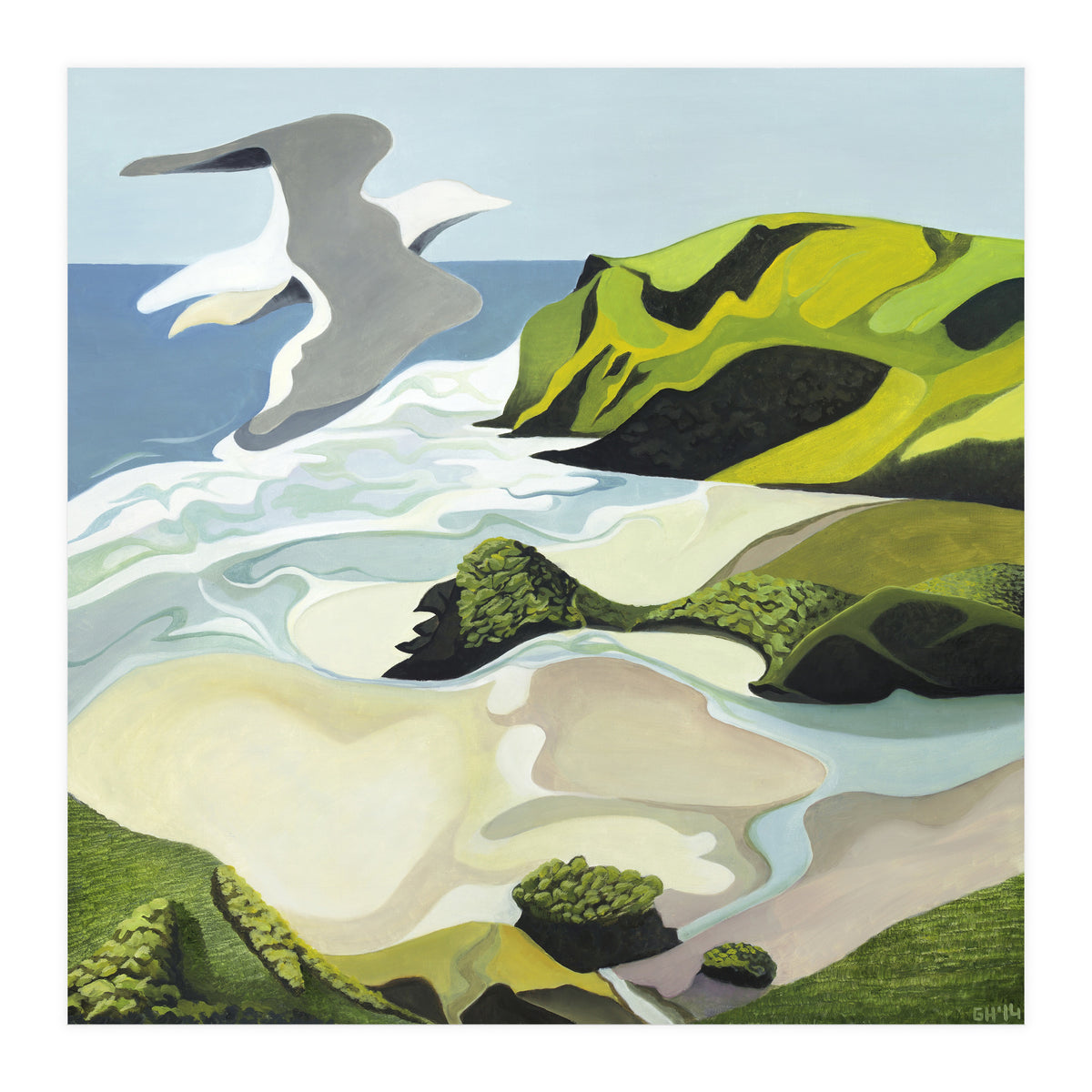 Gull Over Anawhata (Print Only)