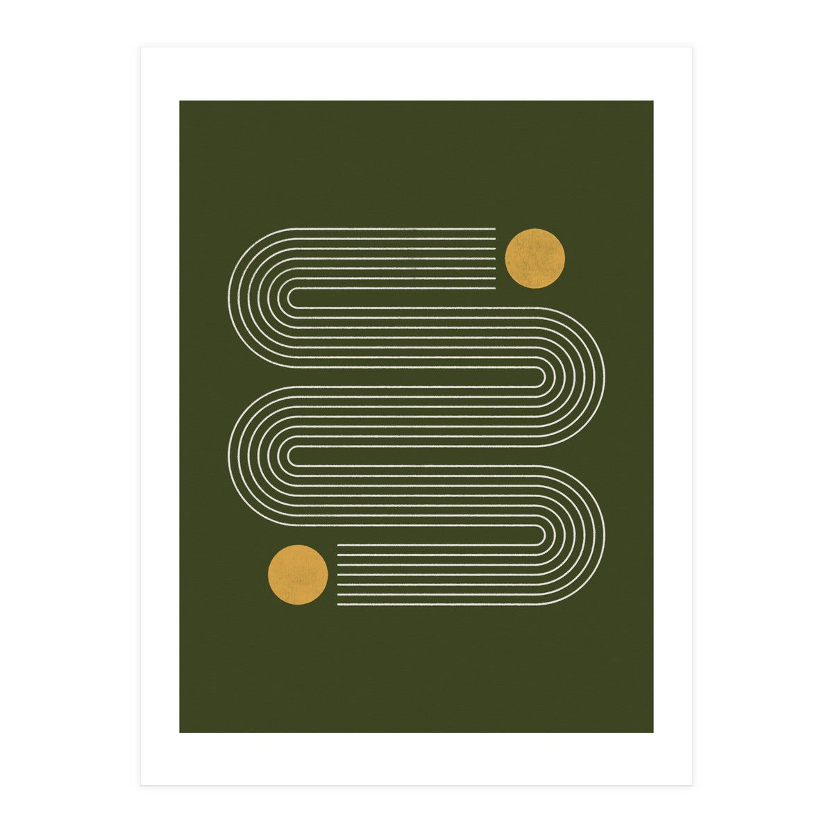 Mid-Century Modern No.25 - Woodblock Print (Print Only)