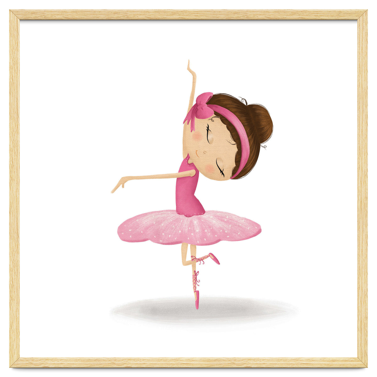 Adorable Twirling Ballerina Nursery Print
