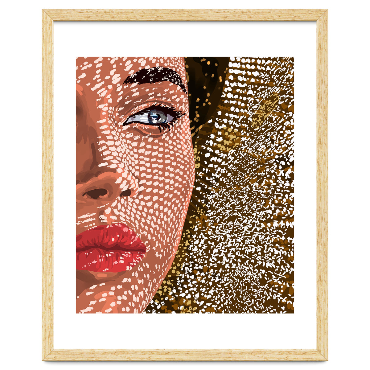 Under The Jute Hat, Bohemian Woman Fashion Painting