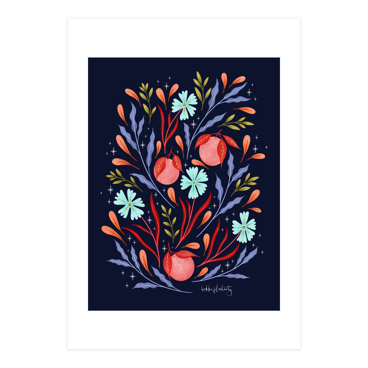 Wild Flowers and Oranges (Print Only)
