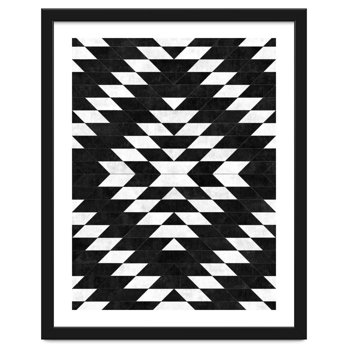 Urban Tribal Pattern No.14 - Aztec - Black Concrete