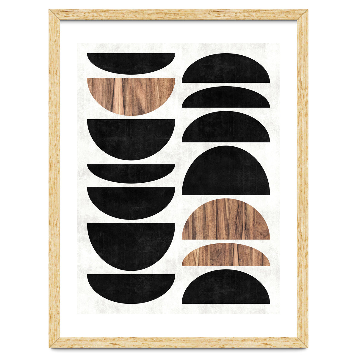 Mid-Century Modern Pattern No.7 - Concrete and Wood