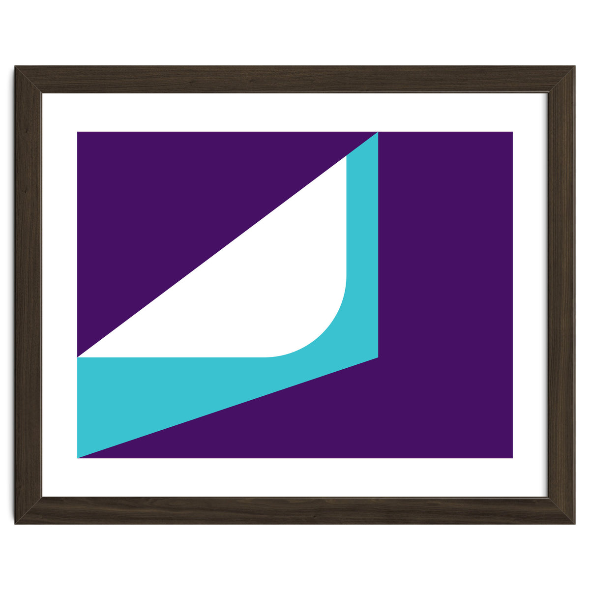 Geometric Shapes No. 22 - teal & purple