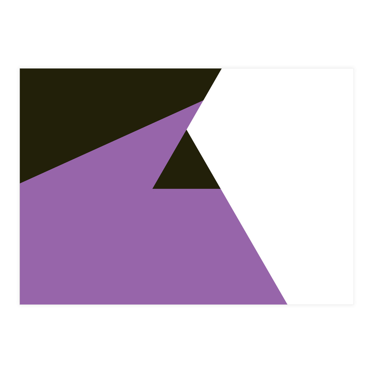 Geometric Shapes No. 80 - purple, black & white (Print Only)