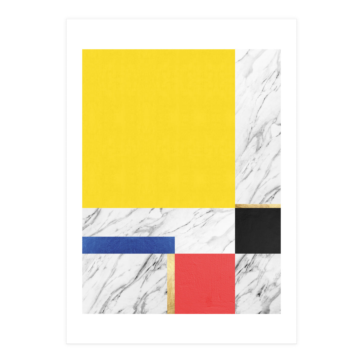Geometric and golden X (Print Only)