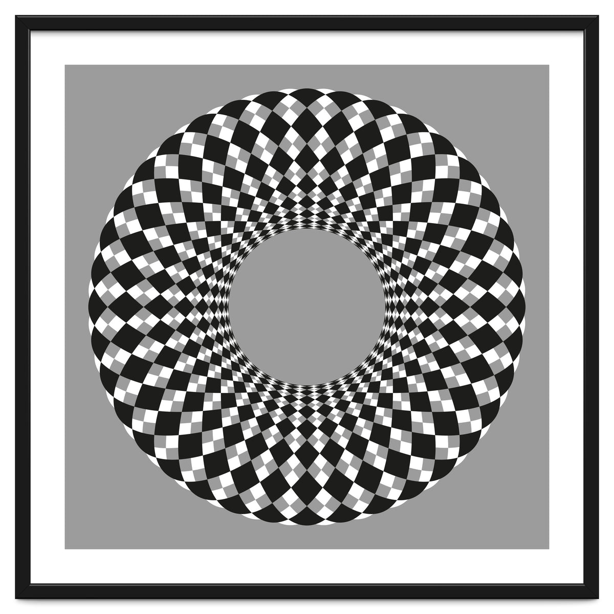 Black and white round