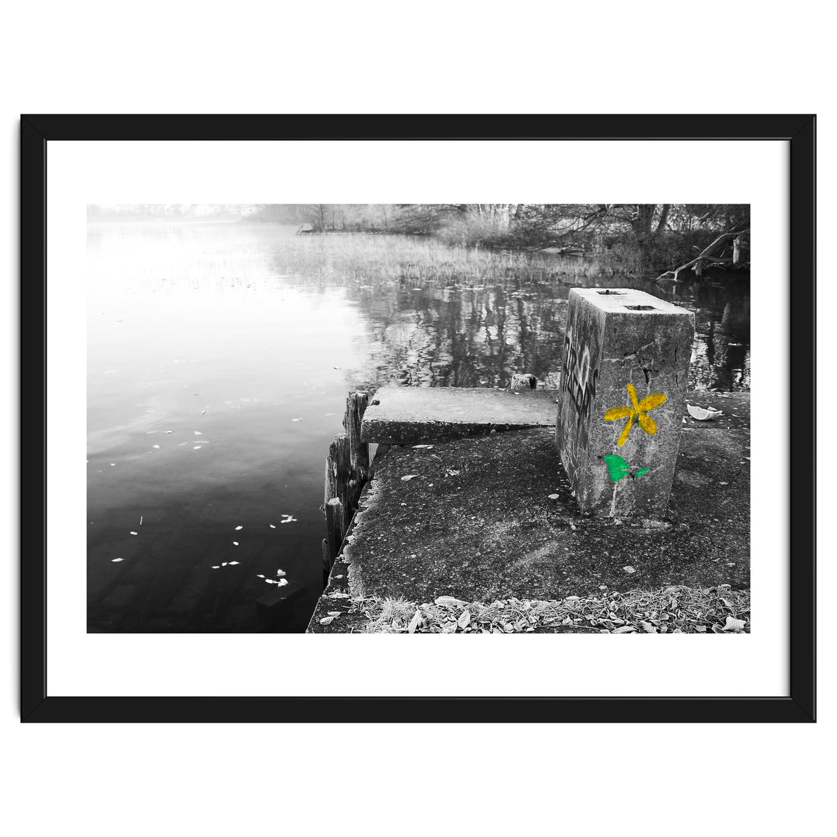 Frozen Ground Yellow Flower Street Art