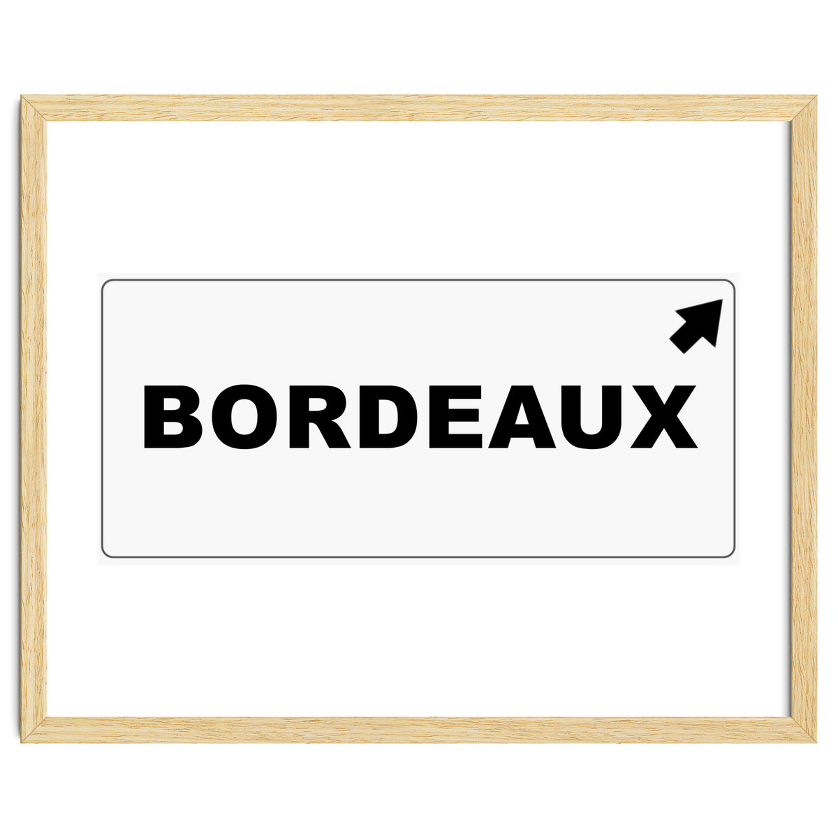 Let`s go to Bordeaux, France! white road sign