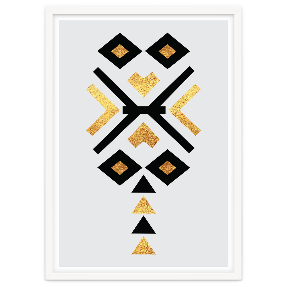 Gold And Black Abstract Tribal